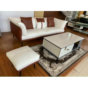 sofa băng da tặng bàn và đôn