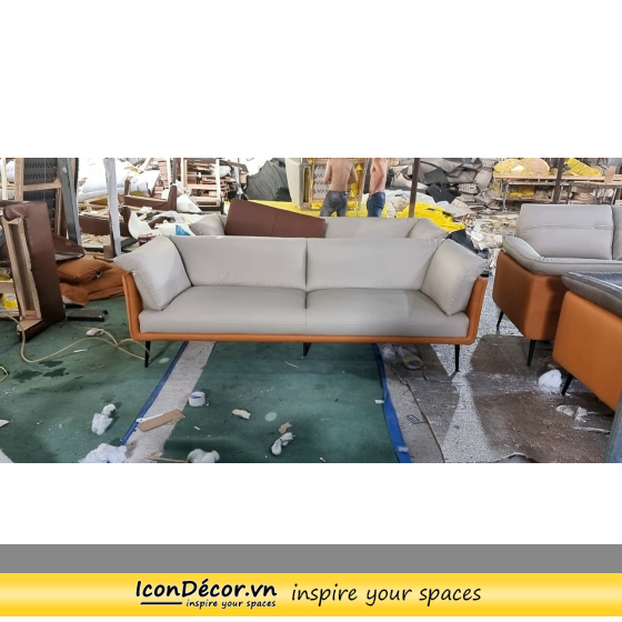 sofa băng da tặng bàn và đôn