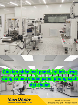 Cấu tạo phân loại panel, lợi ích - ứng dụng và tiêu chuẩn panel phòng sạch đạt chuẩn GMP WHO ISO 14644