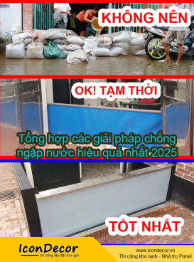 Tổng hợp các giải pháp chống ngập nước hiệu quả nhất 2025 – ICON Decor hướng dẫn chọn theo nhu cầu