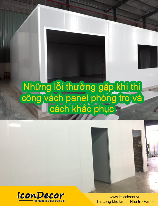 Những lỗi thường gặp khi thi công vách panel phòng trọ và cách khắc phục