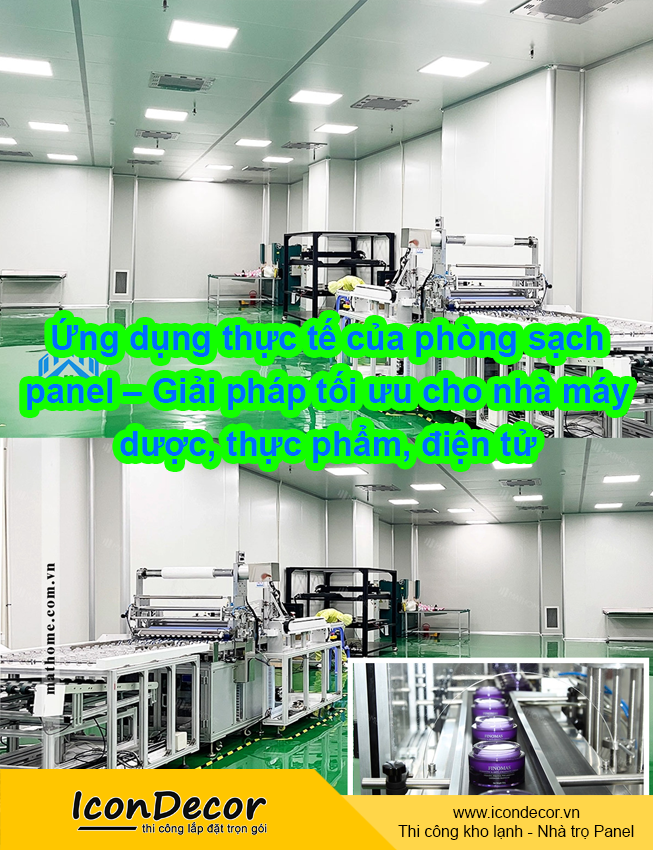 Ứng dụng thực tế của phòng sạch panel – Giải pháp tối ưu cho nhà máy dược, thực phẩm, điện tử