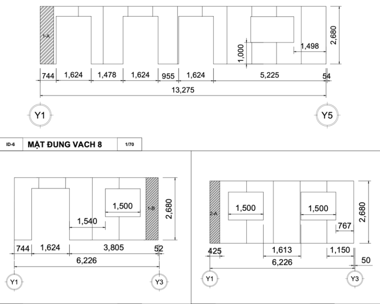 bản vẽ 3d thi công vách ngăn panel