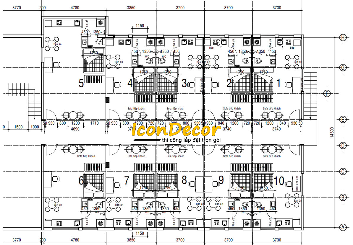 Thi công phòng trọ bằng tấm panel
