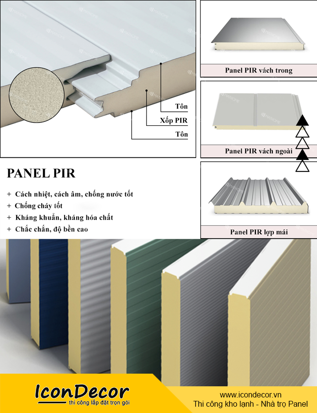 Panel cách nhiệt chống cháy PIR – Giải pháp an toàn cho nhà xưởng văn phòng hiện đại