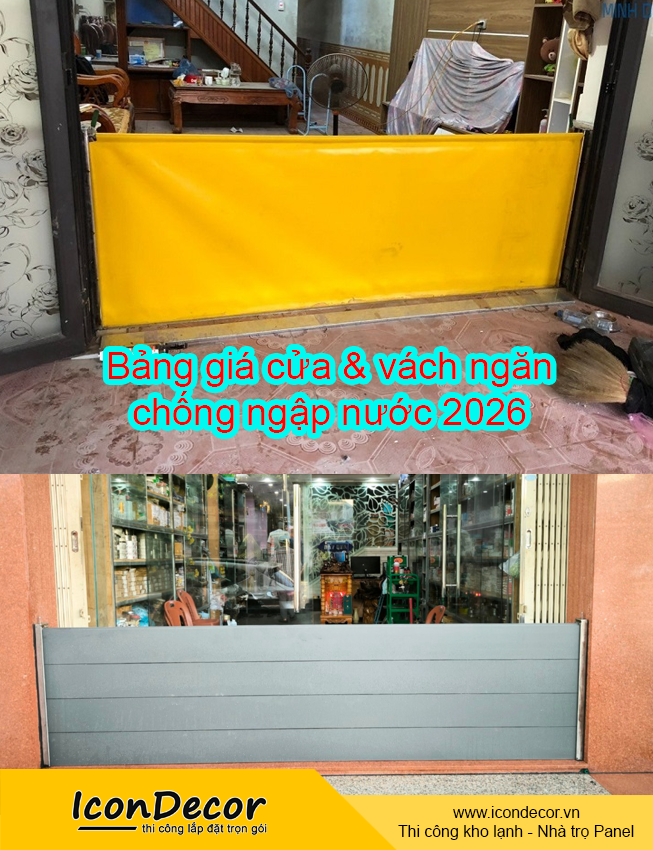 Bảng giá cửa & vách ngăn chống ngập nước 2026
