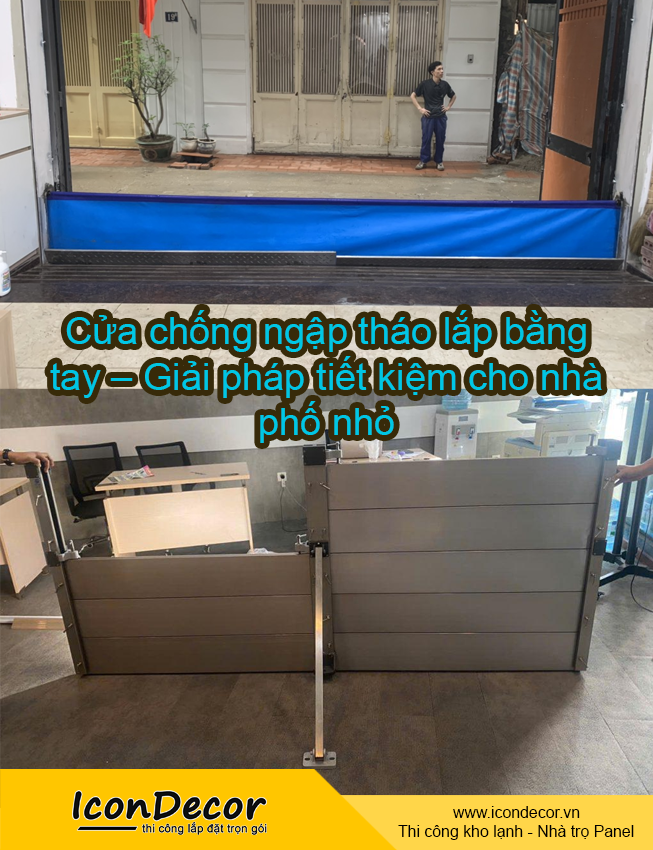 Cửa chống ngập tháo lắp bằng tay – Giải pháp tiết kiệm cho nhà phố nhỏ