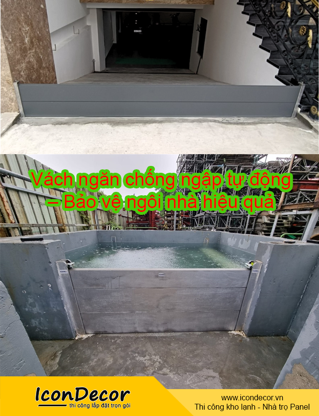 Vách ngăn chống ngập tự động – Bảo vệ ngôi nhà hiệu quả